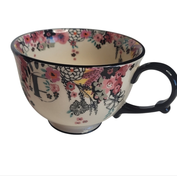 Anthropologie Tea Time Monogram "F" Mug - Picture 3 of 6
